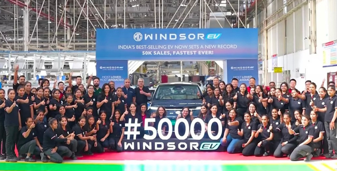 MG Windsor Sets New Benchmark: Fastest EV to Reach 50,000 Sales in India